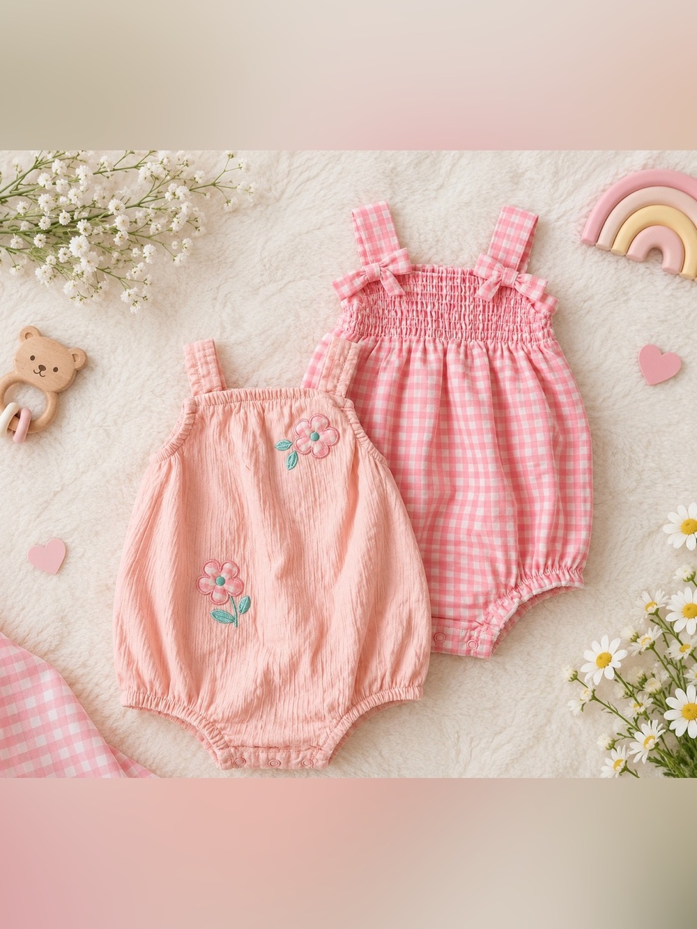 Little Lass Pink Gingham Diaper Cover